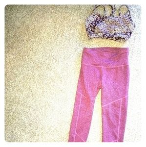 Yoga pants and match sports bra